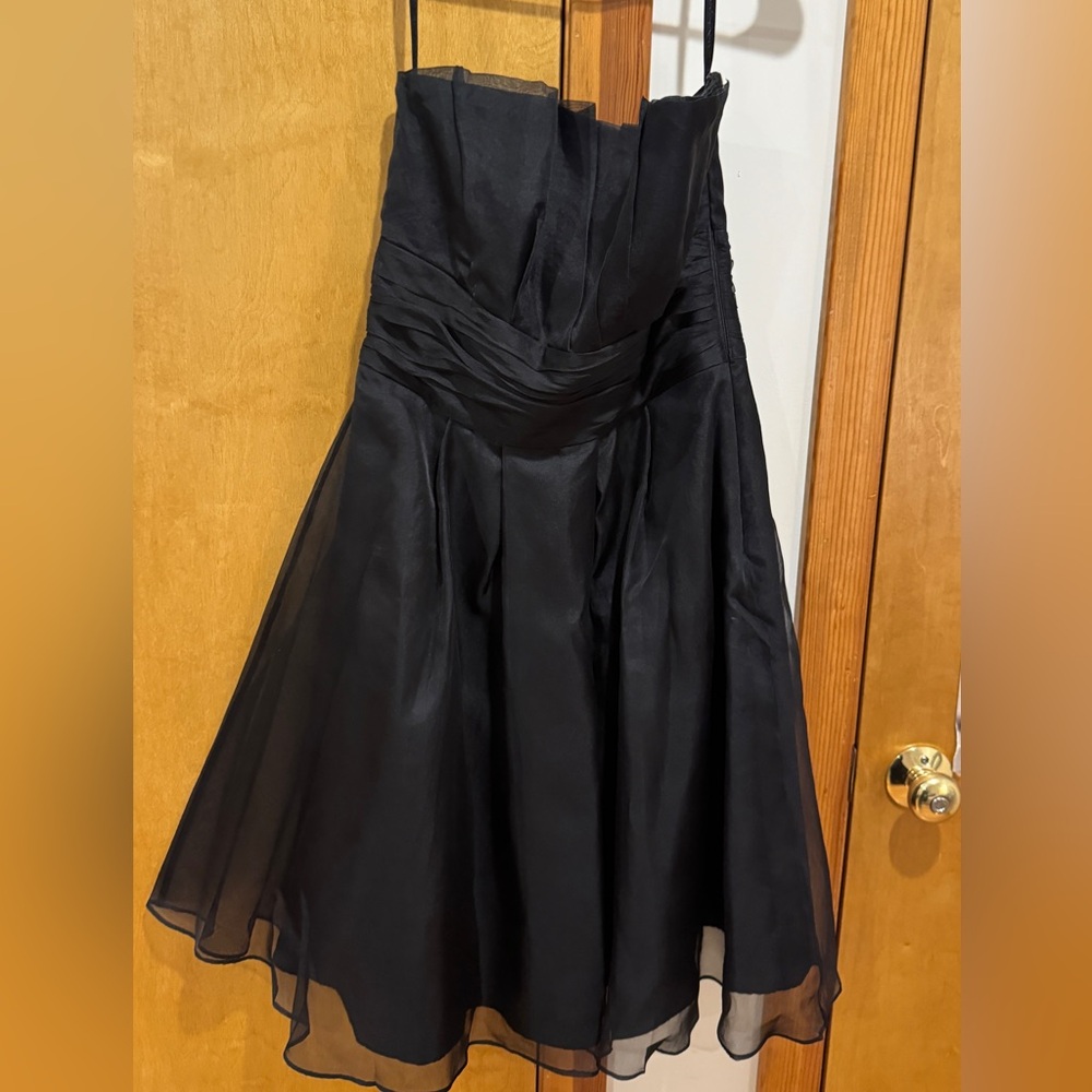 White House Black Market Strapless Black Dress